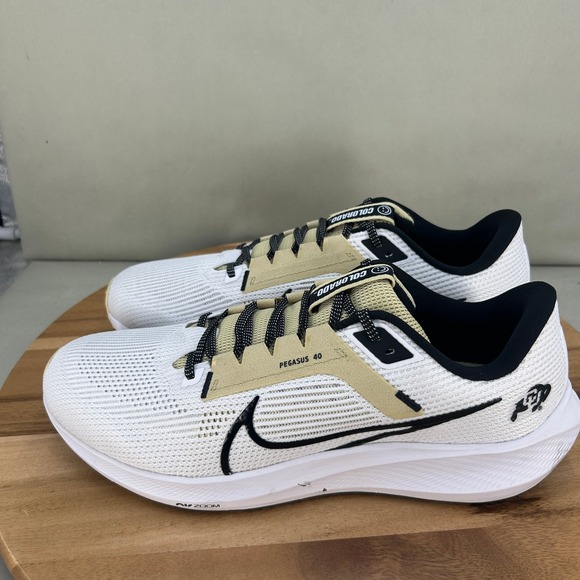 Nike Air Zoom Pegasus 40 Colorado Buffaloes White Gold Running FQ2140-100 Men 12 main image 8